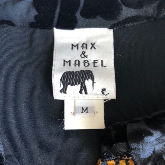 Vintage Max & Mabel patchwork velvet tunic sz M - Picture 8 of 11